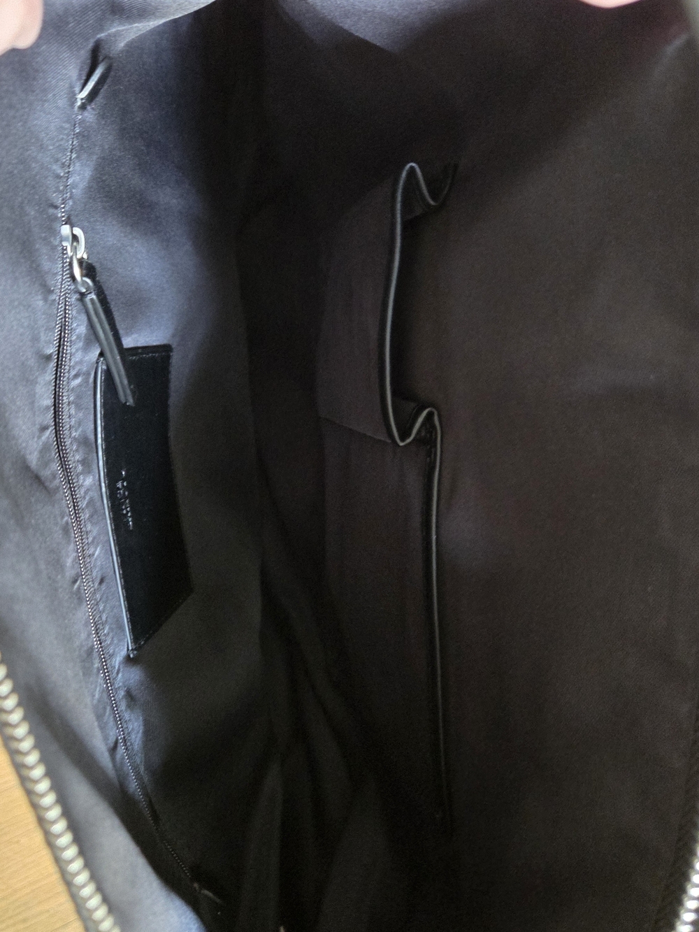 Vince Camuto Black Leather Studded Tote - Picture 3 of 5